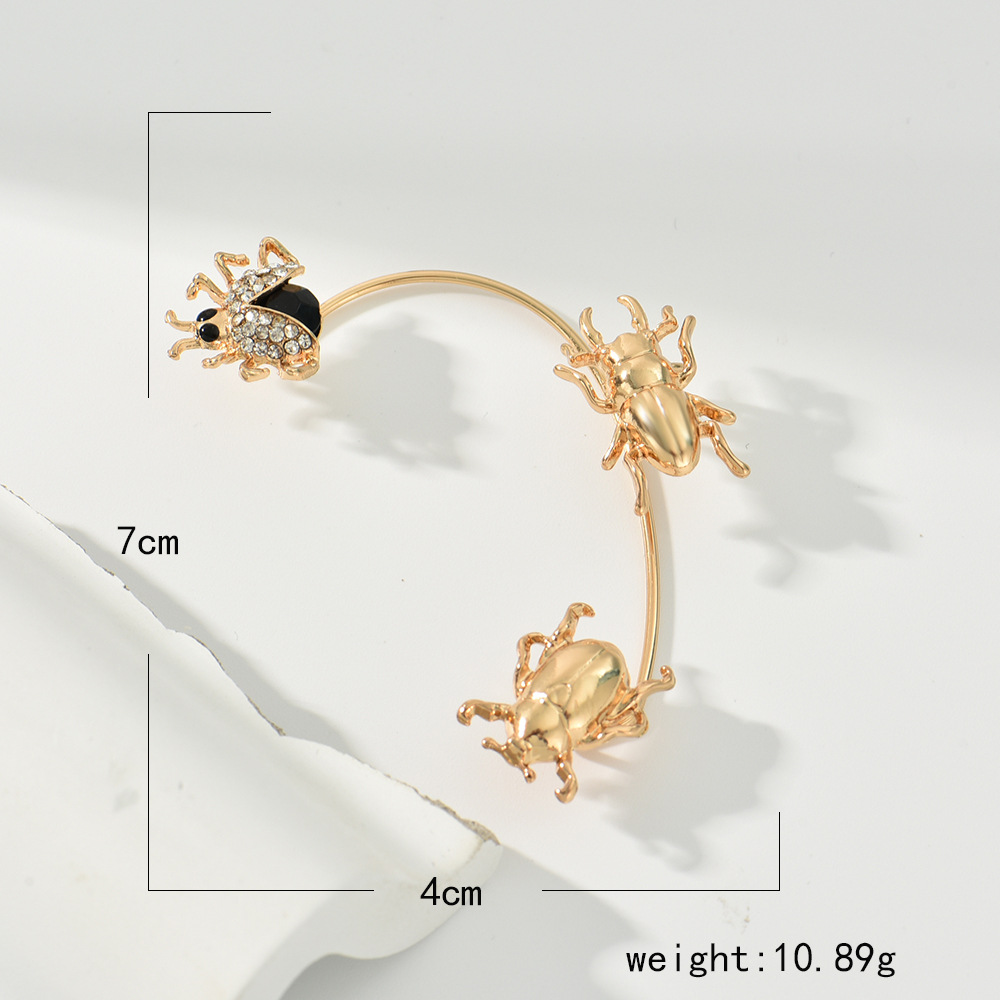 Fashion Flower Scorpion Butterfly Alloy Enamel Inlay Pearl Women's Ear Clips 1 Piece display picture 4