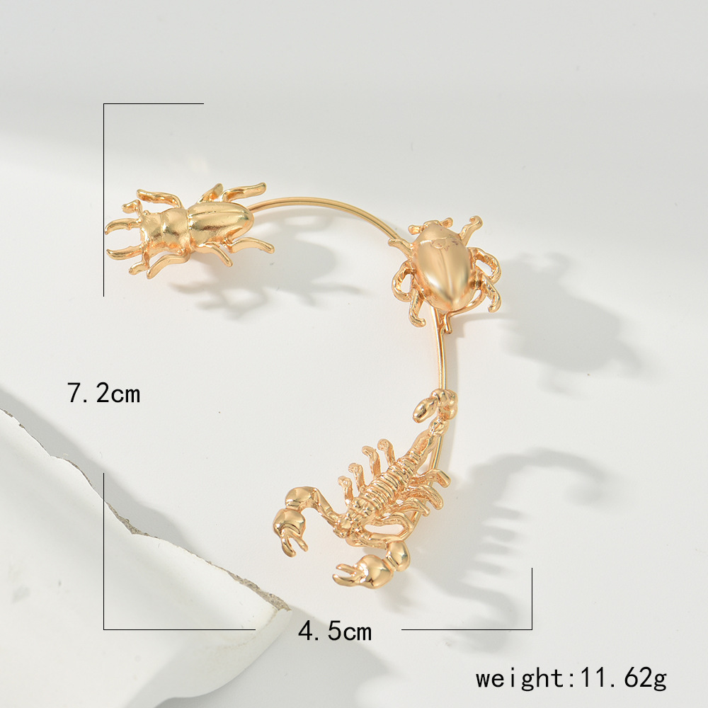 Fashion Flower Scorpion Butterfly Alloy Enamel Inlay Pearl Women's Ear Clips 1 Piece display picture 5