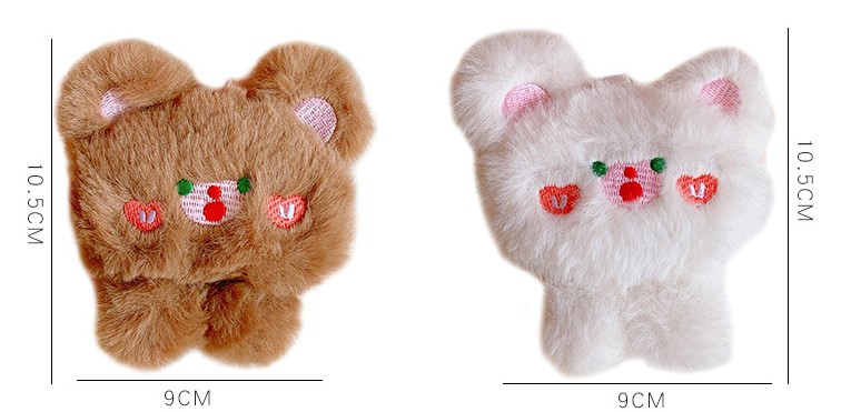 Cute Soft Cute Bear Plush Sweet Student School Uniform Brooch Bag Pendant display picture 2