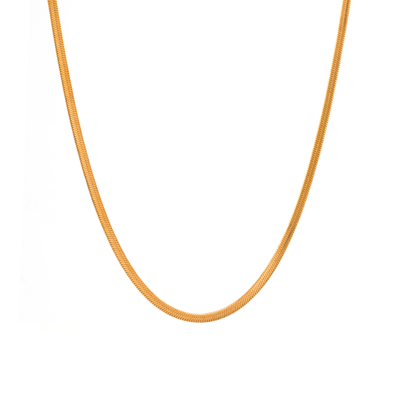 Simple Style Geometric Stainless Steel Gold Plated Zircon Gold Plated Necklace display picture 1