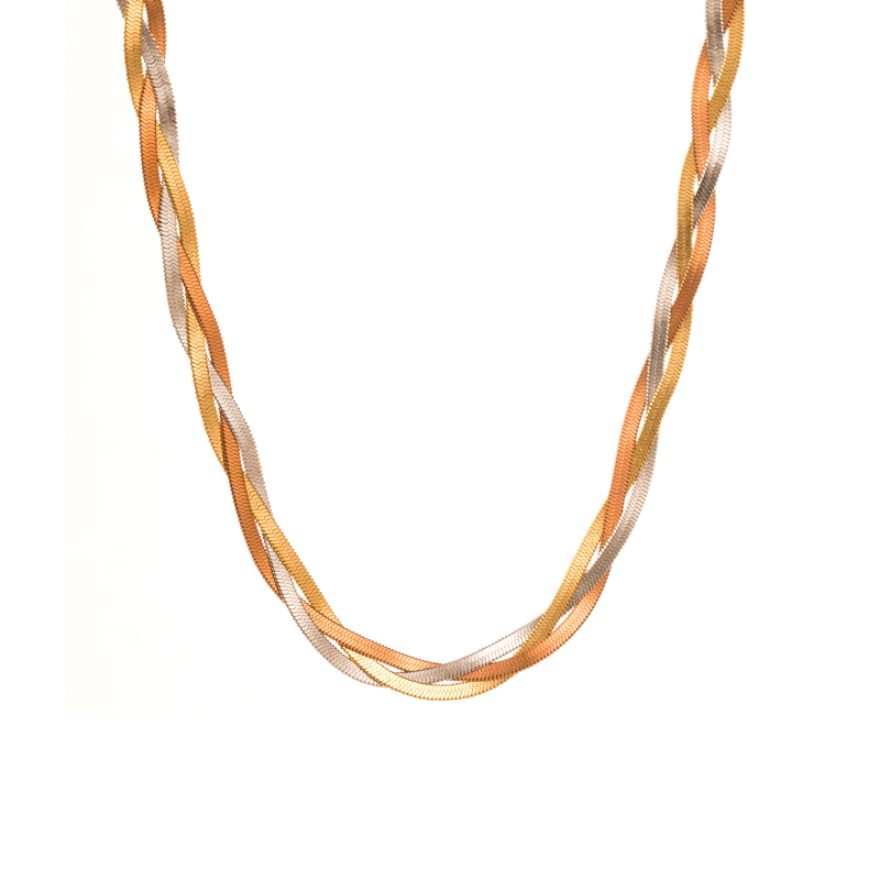Einfacher Stil Geometrisch Rostfreier Stahl Vergoldet Zirkon Vergoldet Halskette display picture 6