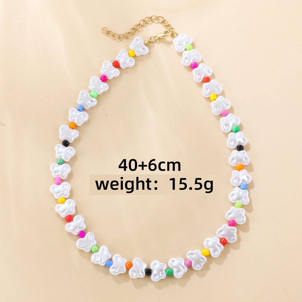 Fashion Butterfly Plastic Beaded Women's Necklace 1 Piece display picture 4