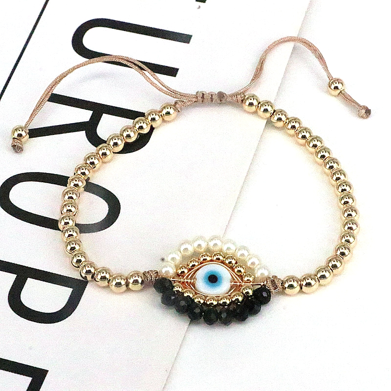 Ins Style Devil's Eye Glass Pearl Plating Women's Bracelets 1 Piece display picture 11