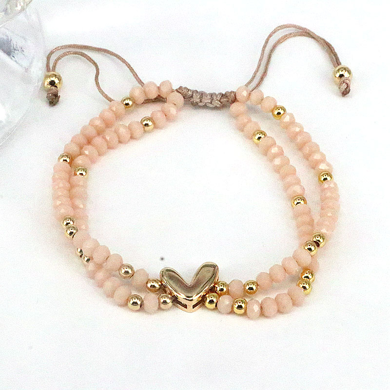 Bohemian Heart Shape Artificial Crystal Alloy Beaded Women's Bracelets 1 Piece display picture 11