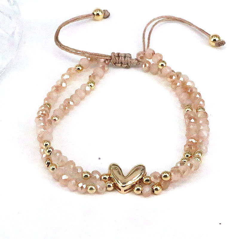 Bohemian Heart Shape Artificial Crystal Alloy Beaded Women's Bracelets 1 Piece display picture 12