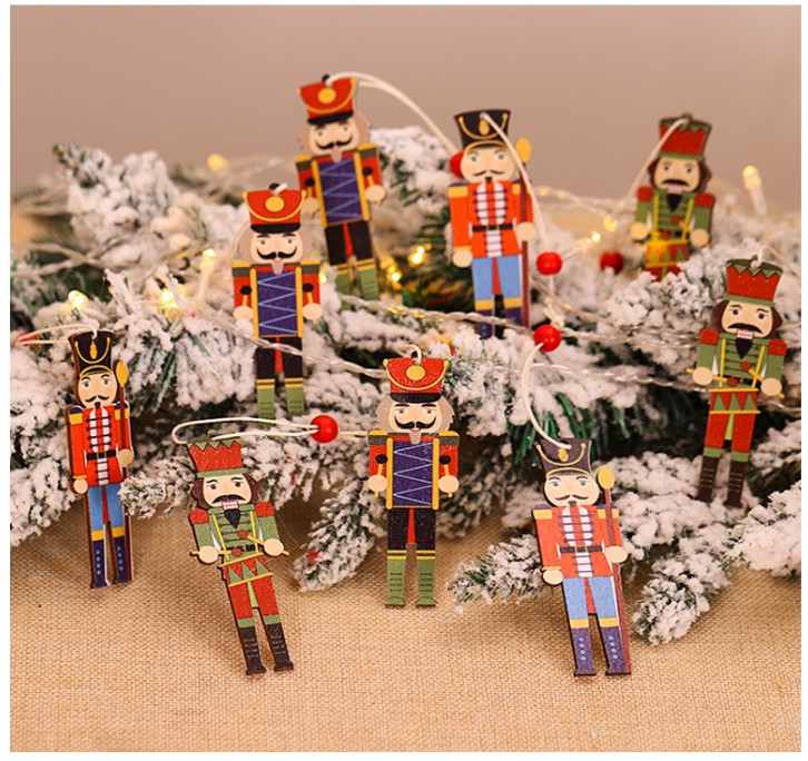 Christmas Cute Soldier Wood Party Decorative Props 1 Set display picture 3
