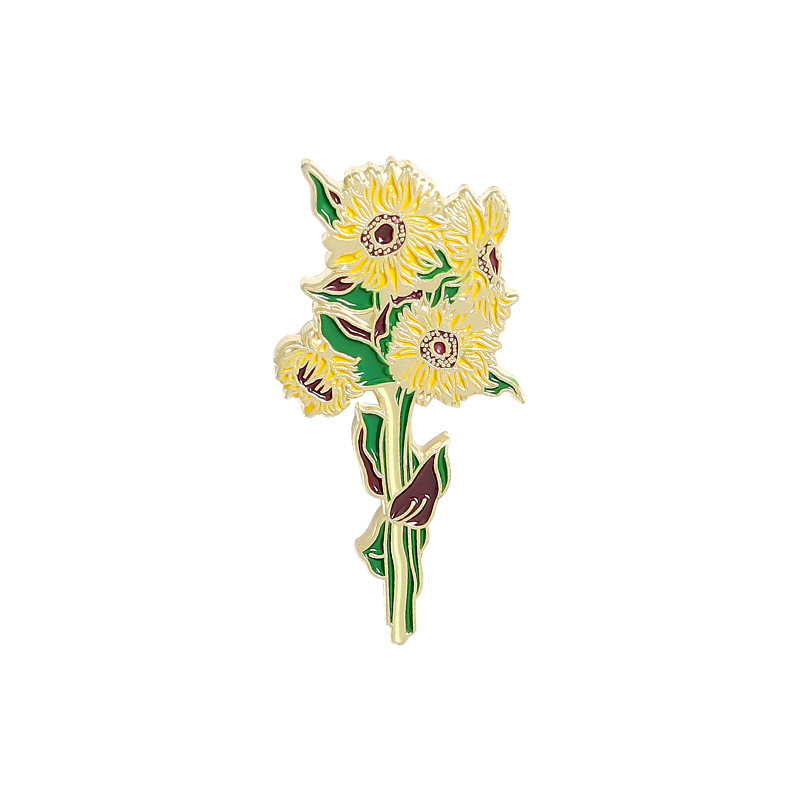 Fashion Flower Alloy Enamel Stoving Varnish Women's Brooches display picture 7