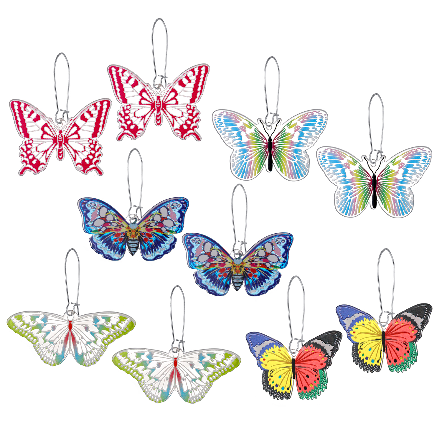 Ethnic Style Butterfly Plastic Resin Women's Drop Earrings 1 Pair display picture 1