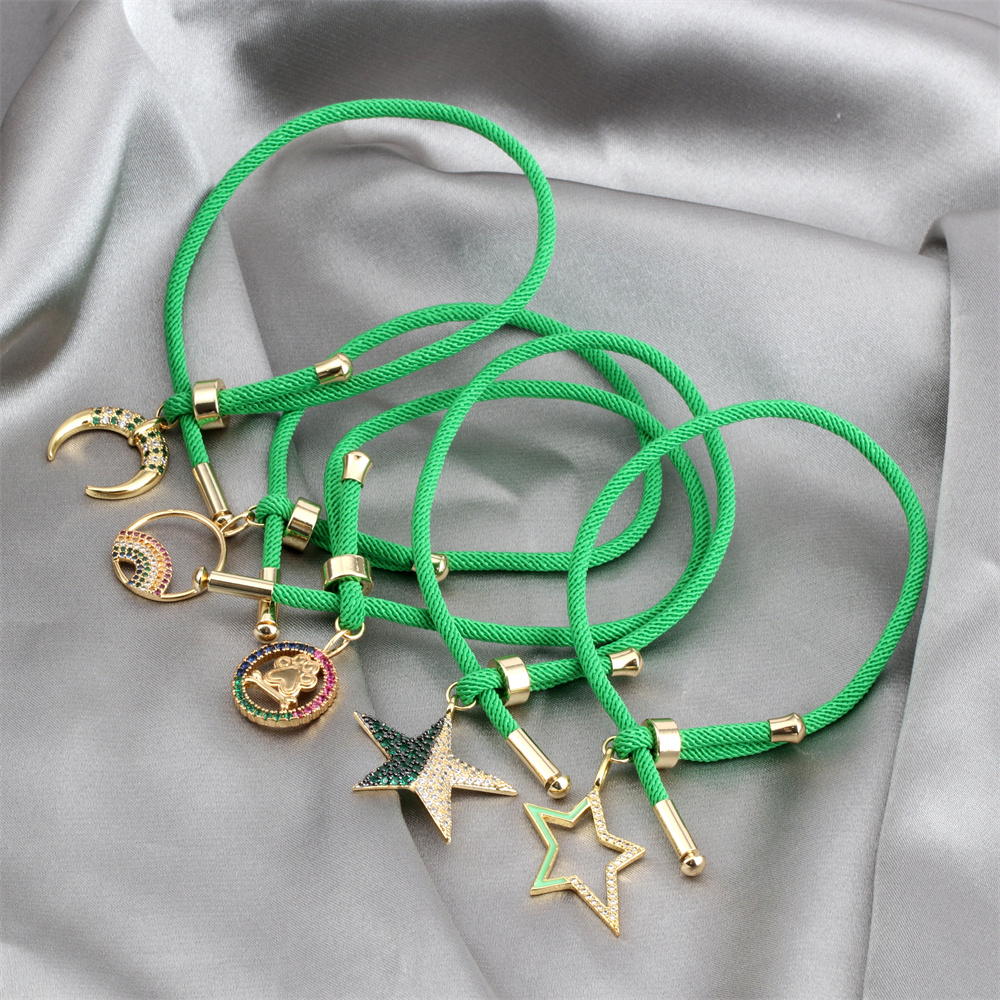 Fashion Geometric Copper Handmade Zircon Bracelets display picture 30