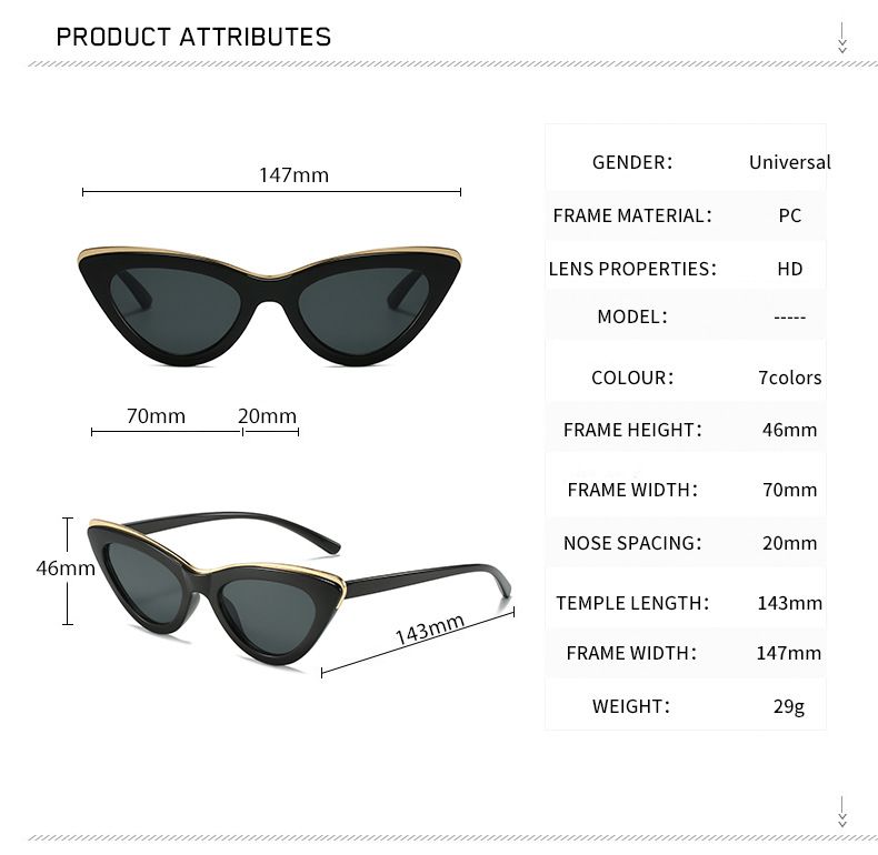 Fashion Geometric Pc Cat Eye Full Frame Women's Sunglasses display picture 5