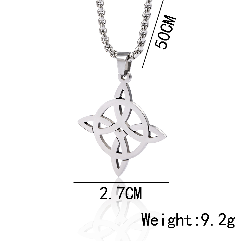 Hip-hop Witches Knot Stainless Steel Hollow Out Unisex Pendant Necklace display picture 1