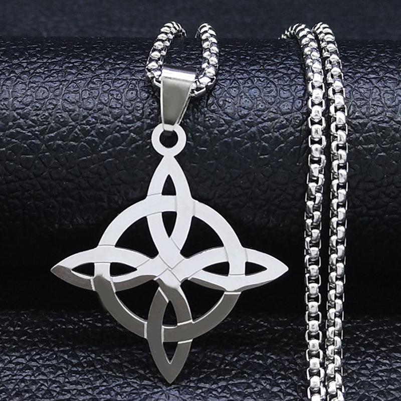 Hip-hop Witches Knot Stainless Steel Hollow Out Unisex Pendant Necklace display picture 5