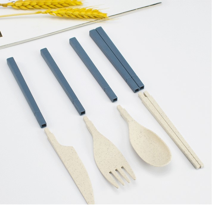 Fashion Solid Color Wheat Straw Tableware 1 Set display picture 3