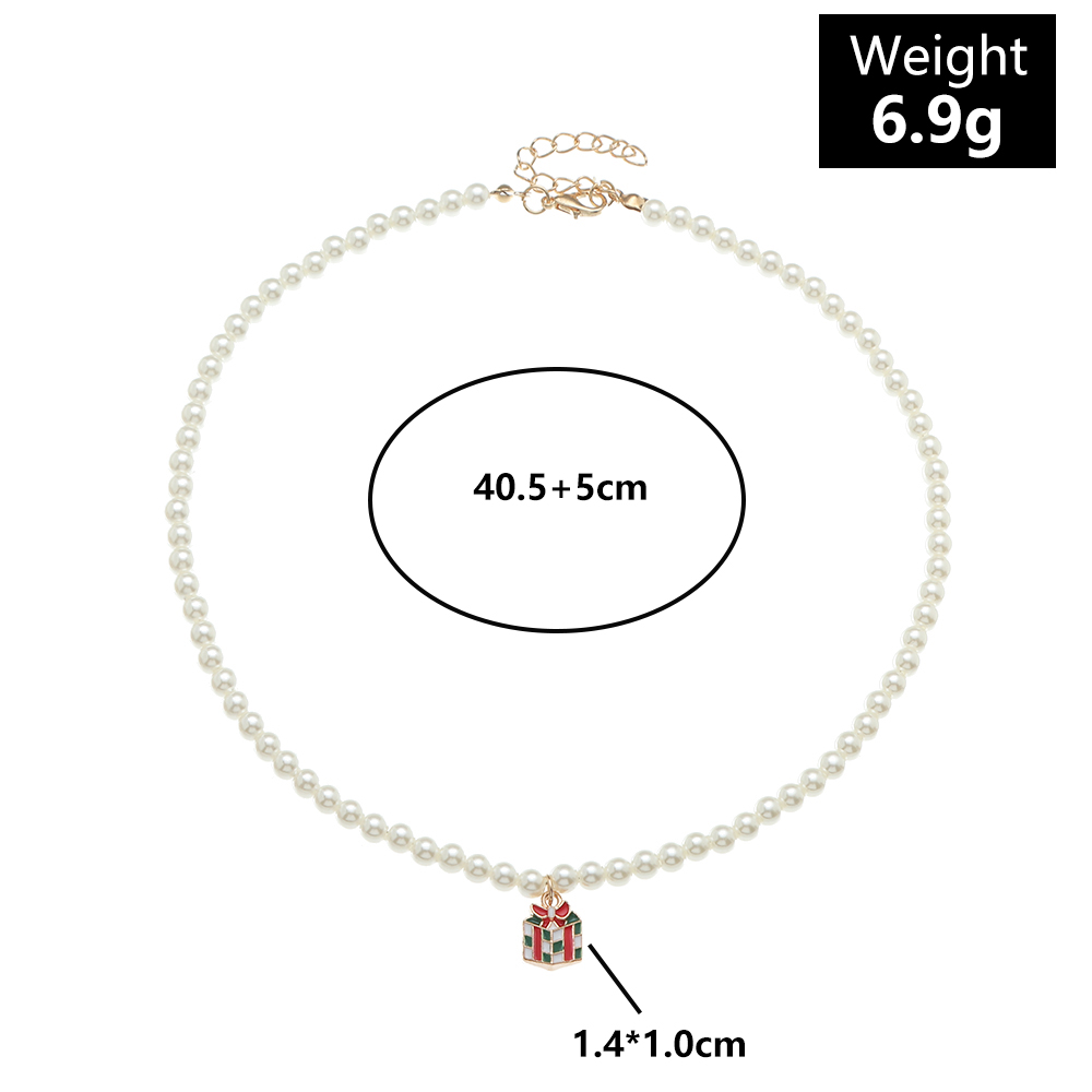Glam Christmas Tree Alloy Beaded Artificial Pearls Women's Necklace 1 Piece display picture 1