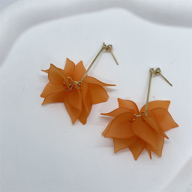 Fashion Flower Alloy Women's Drop Earrings 1 Pair display picture 1