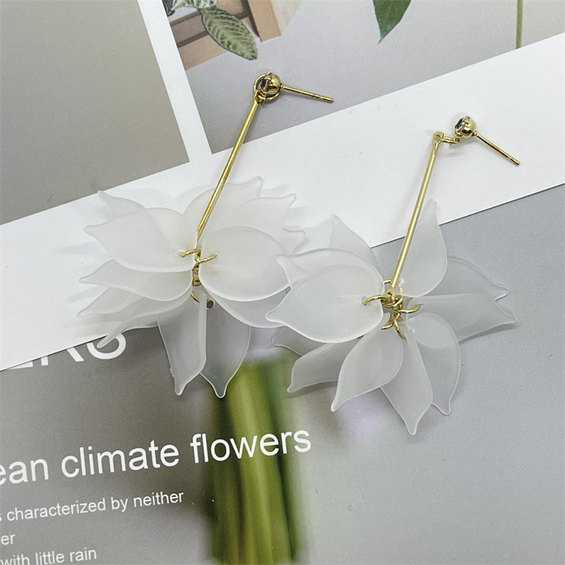 Fashion Flower Alloy Women's Drop Earrings 1 Pair display picture 5