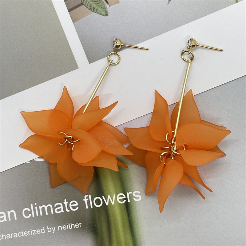 Fashion Flower Alloy Women's Drop Earrings 1 Pair display picture 6