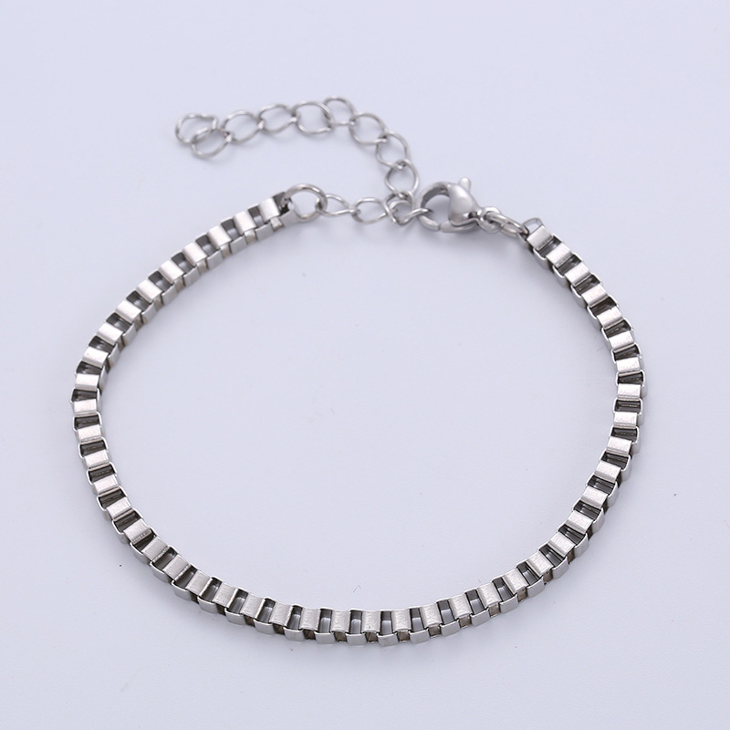 Fashion Solid Color Stainless Steel Chain Bracelets 1 Piece display picture 3