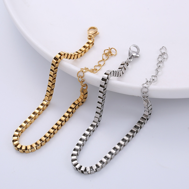 Fashion Solid Color Stainless Steel Chain Bracelets 1 Piece display picture 6