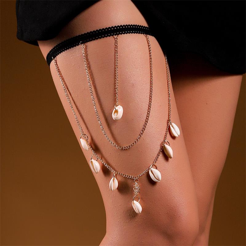 Simple Style Star Butterfly Alloy Inlay Rhinestones Women's Leg Chain Body Chain 1 Piece display picture 3