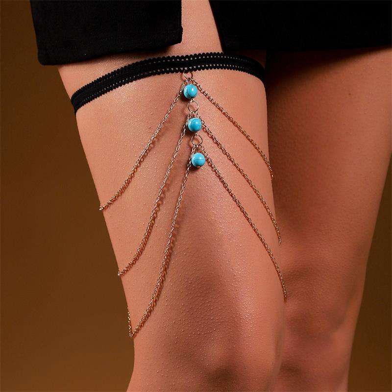 Simple Style Star Butterfly Alloy Inlay Rhinestones Women's Leg Chain Body Chain 1 Piece display picture 10
