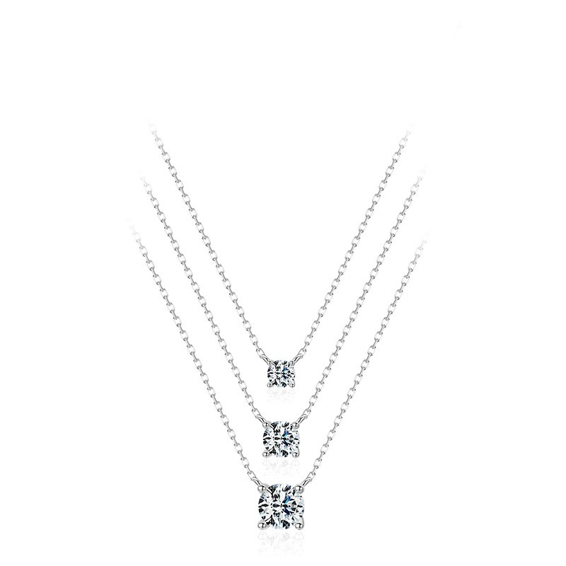 Fashion Geometric Sterling Silver Plating Zircon Pendant Necklace display picture 1