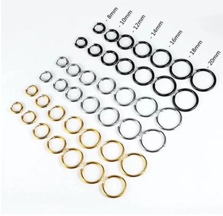 Mode Einfarbig Rostfreier Stahl Überzug Ohrringe 1 Stück display picture 2