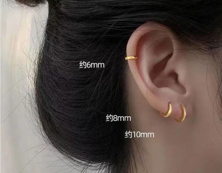 Fashion Solid Color Stainless Steel Plating Earrings 1 Piece display picture 3