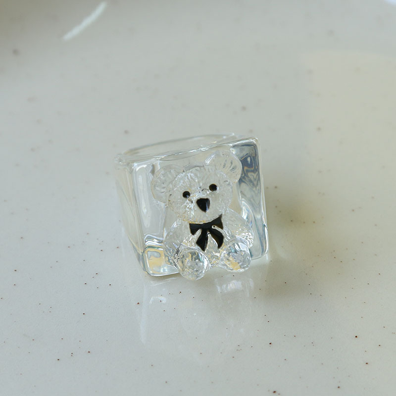 Cute Bear Synthetic Resin Women's Rings display picture 5