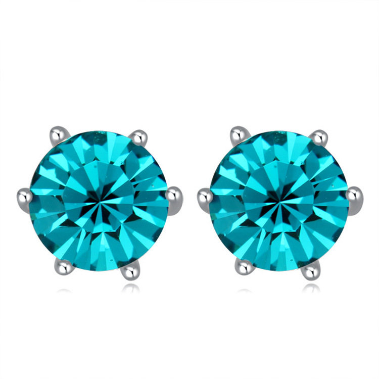 Simple Style Flower Alloy Inlay Crystal Women's Ear Studs 1 Pair display picture 2