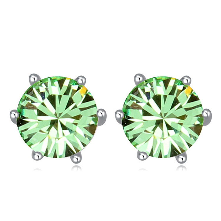 Simple Style Flower Alloy Inlay Crystal Women's Ear Studs 1 Pair display picture 4