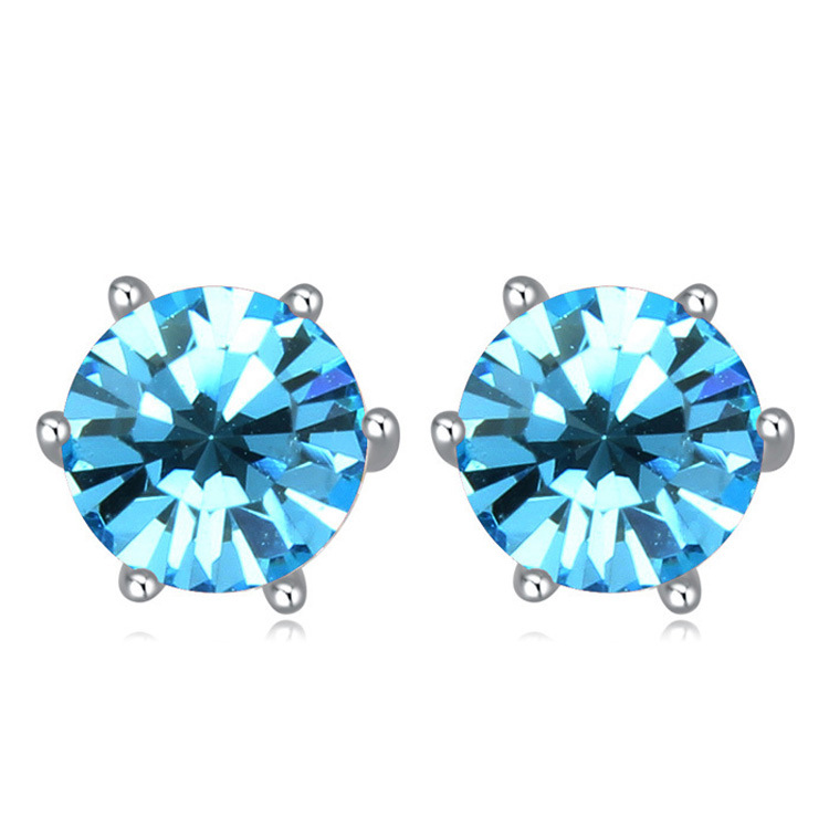 Simple Style Flower Alloy Inlay Crystal Women's Ear Studs 1 Pair display picture 5