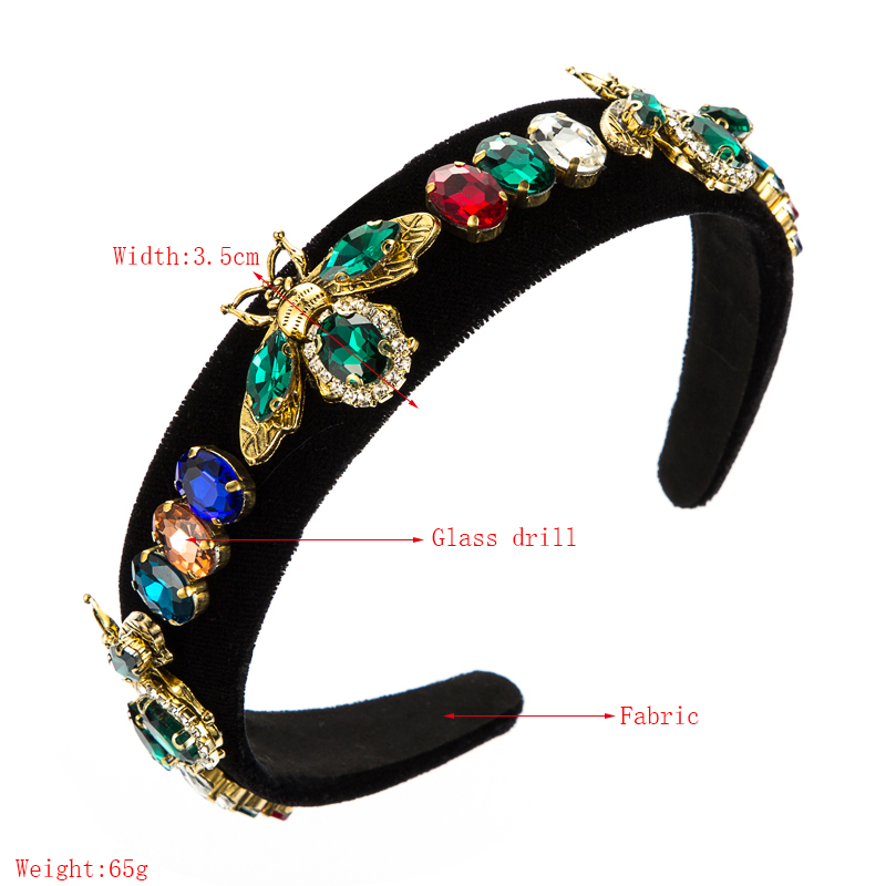 Simple Style Geometric Cloth Inlay Rhinestones Hair Band 1 Piece display picture 1