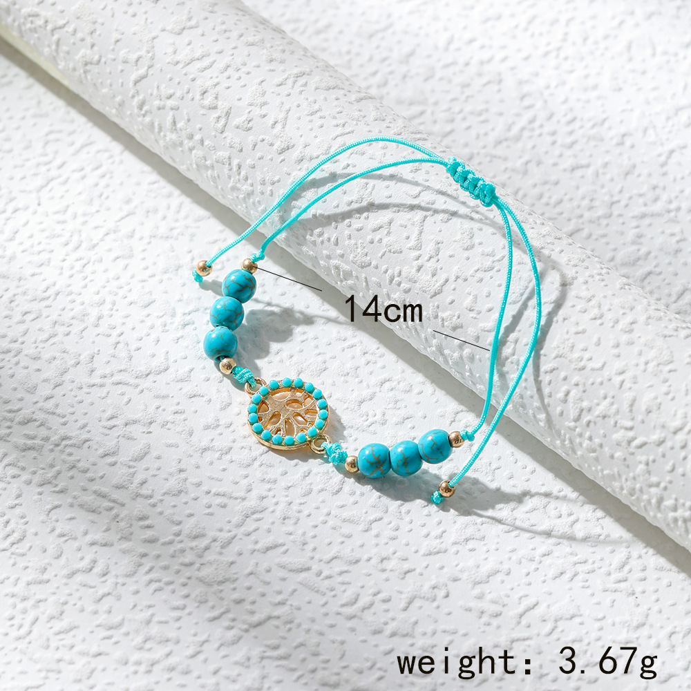 Ethnic Style Heart Shape Butterfly Turquoise Alloy Wholesale Bracelets display picture 5