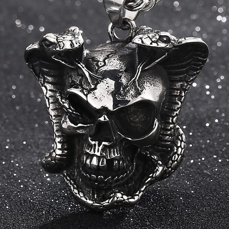 Retro Skull Ghost Stainless Steel Pendant Necklace 1 Piece display picture 12