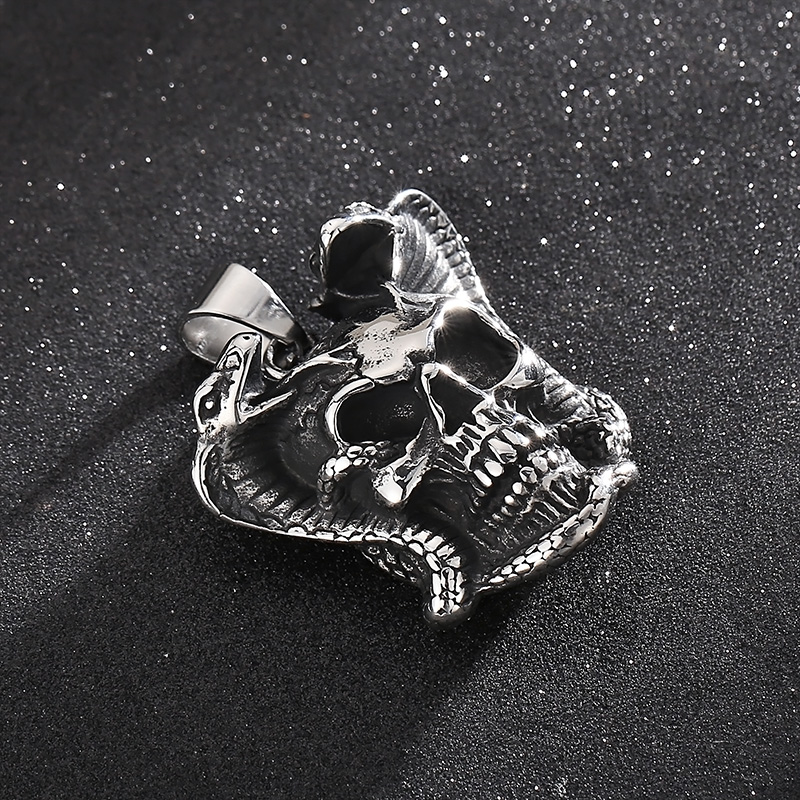 Retro Skull Ghost Stainless Steel Pendant Necklace 1 Piece display picture 14