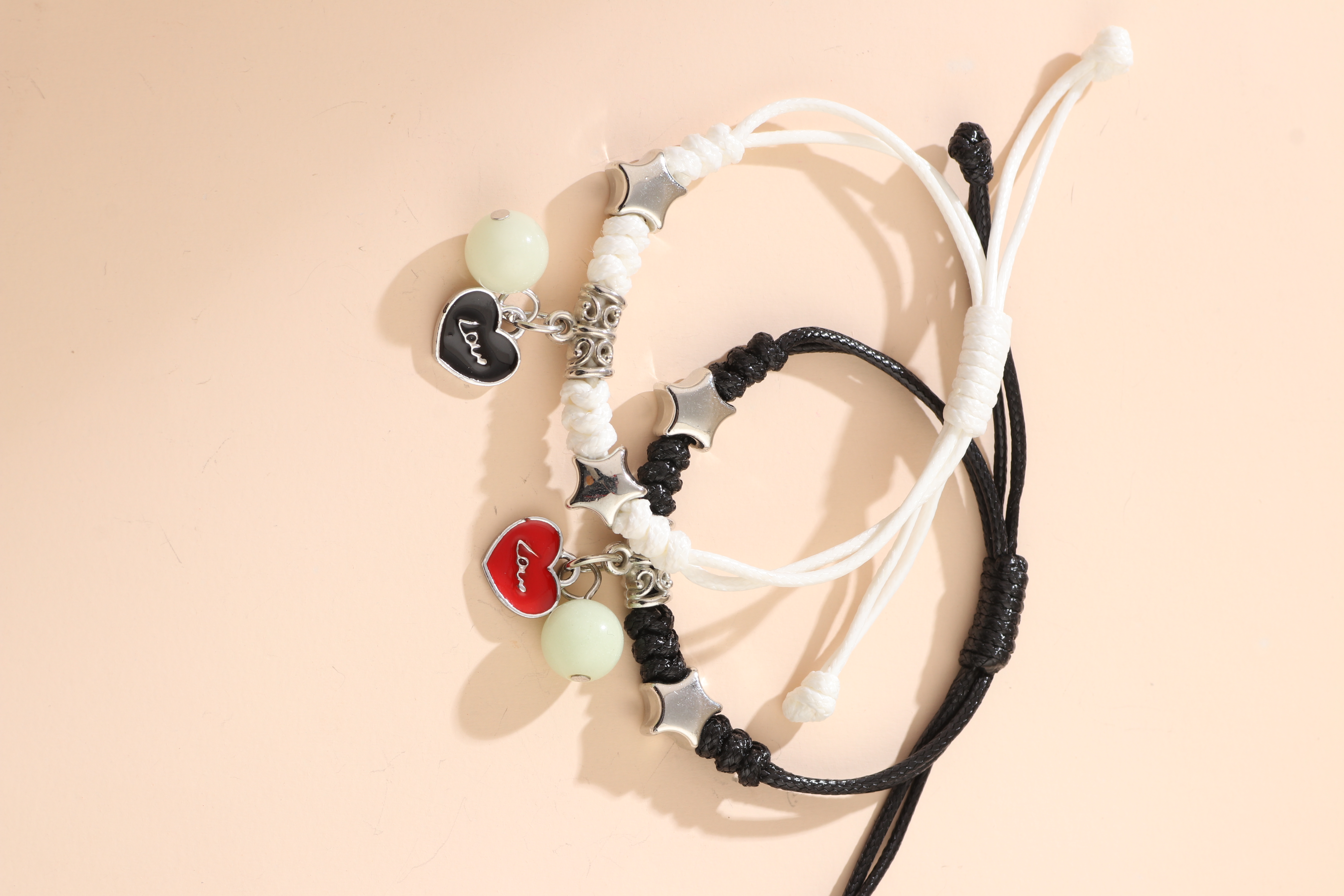 Fashion Heart Shape Alloy Braid Couple Bracelets display picture 4