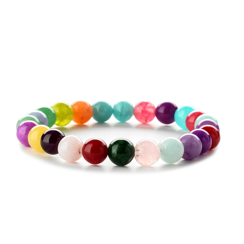 Retro Solid Color Beaded Natural Stone Bracelets display picture 14