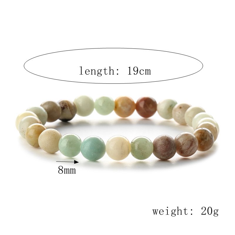 Retro Round Beaded Natural Stone Bracelets display picture 1