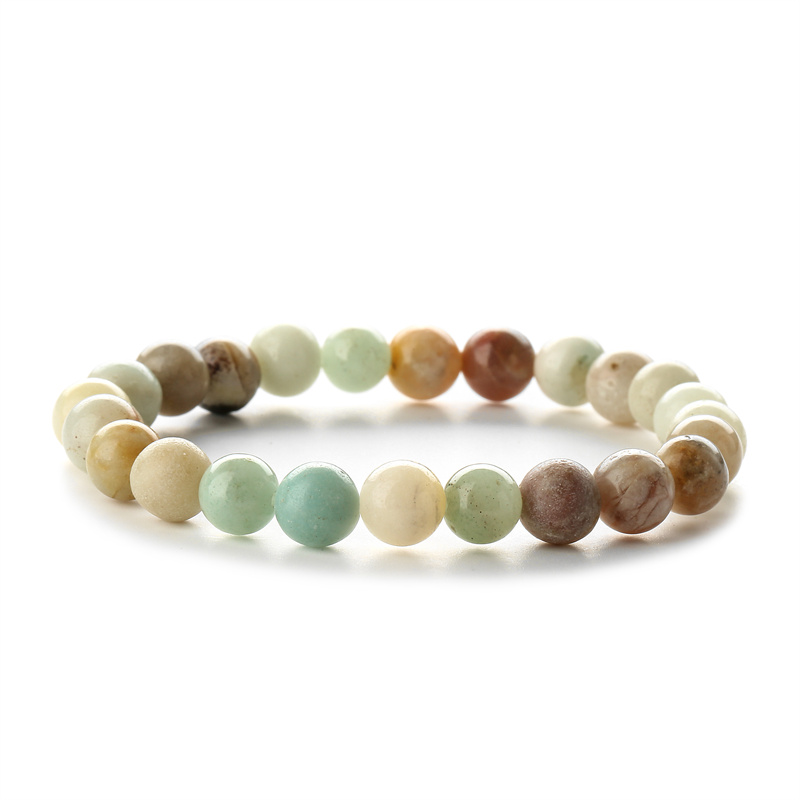 Retro Round Beaded Natural Stone Bracelets display picture 7