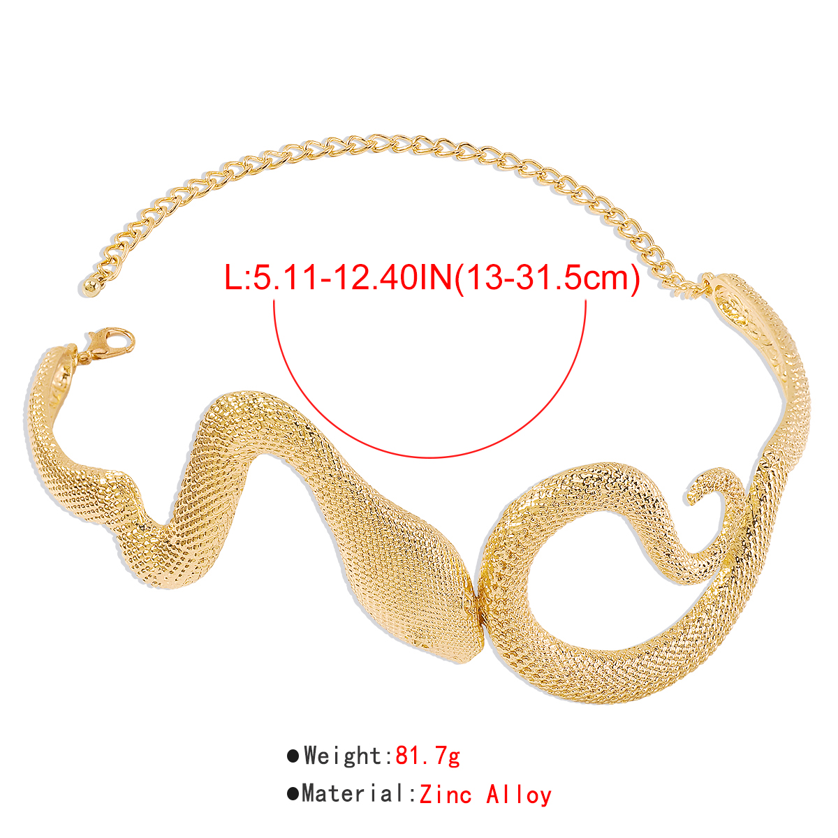 Retro Snake Alloy Irregular Three-dimensional Women's Choker 1 Piece display picture 8