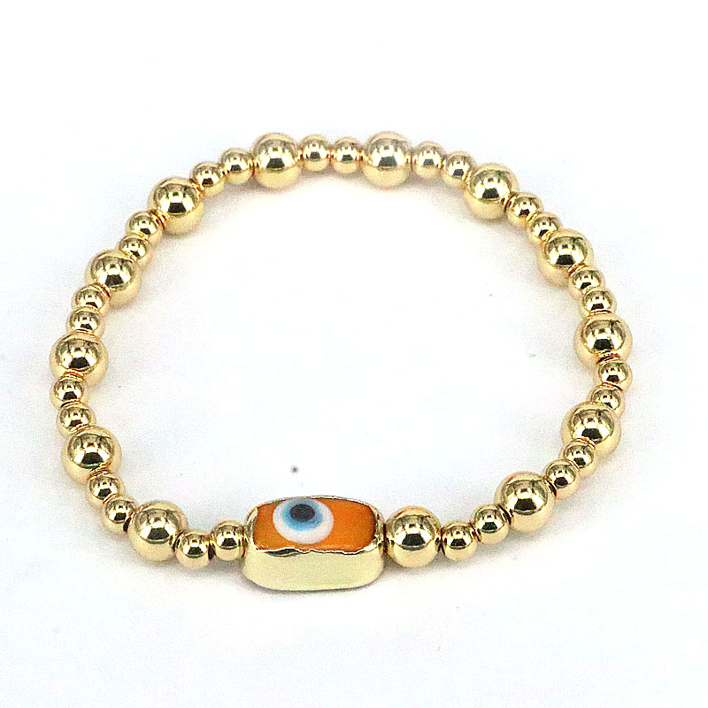 Fashion Devil's Eye Copper Gold Plated Bracelets 1 Piece display picture 7