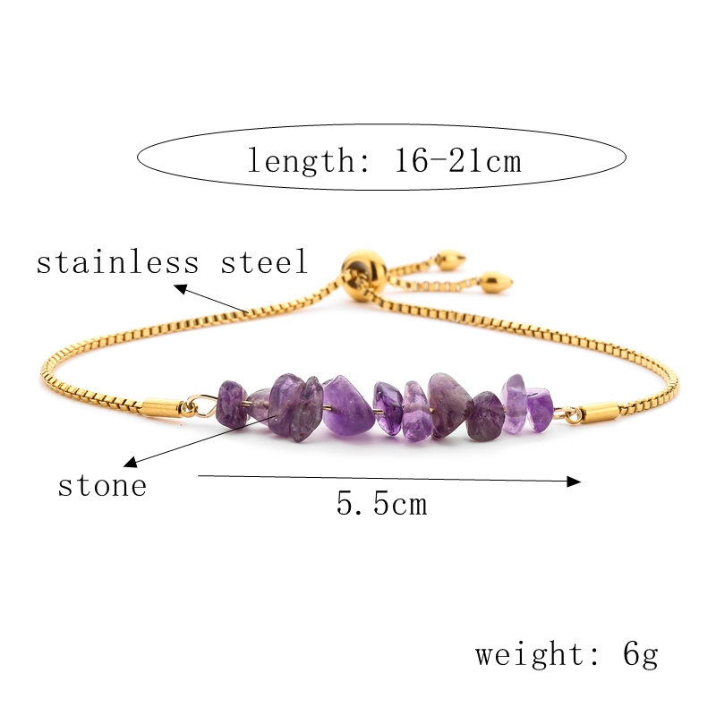Casual Irregular Stainless Steel Plating Natural Stone Bracelets display picture 1