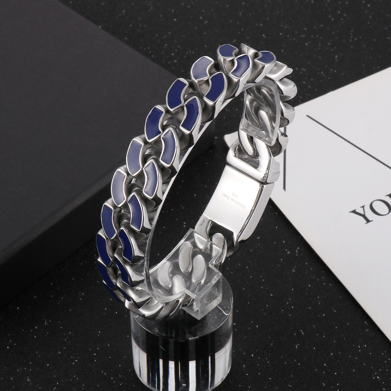 Fashion Geometric Stainless Steel Enamel Bracelets 1 Piece display picture 4