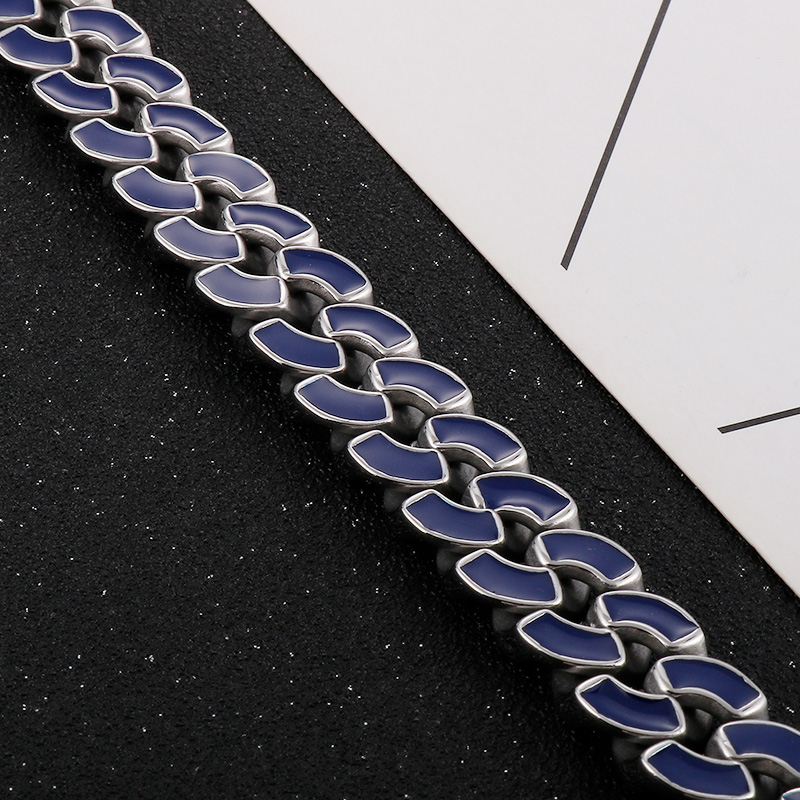 Fashion Geometric Stainless Steel Enamel Bracelets 1 Piece display picture 9