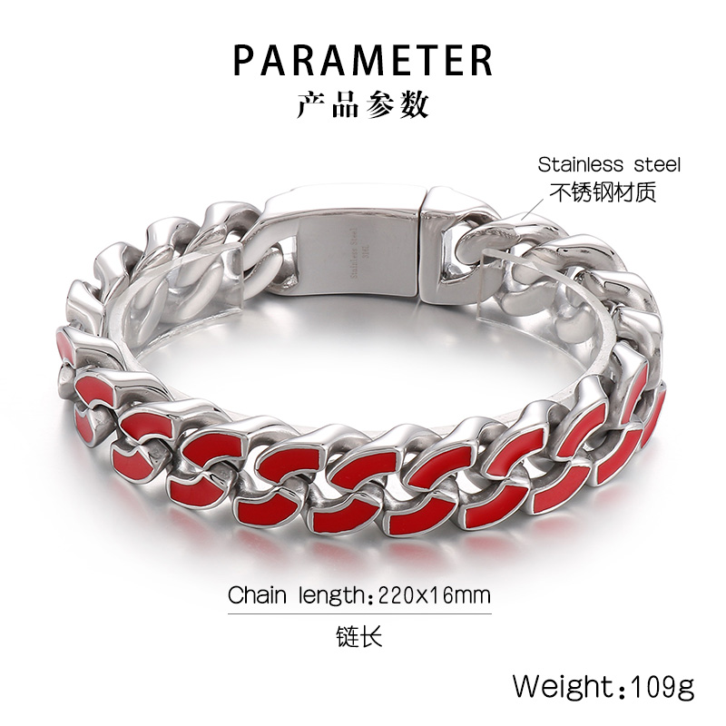 Fashion Geometric Stainless Steel Enamel Bracelets 1 Piece display picture 13
