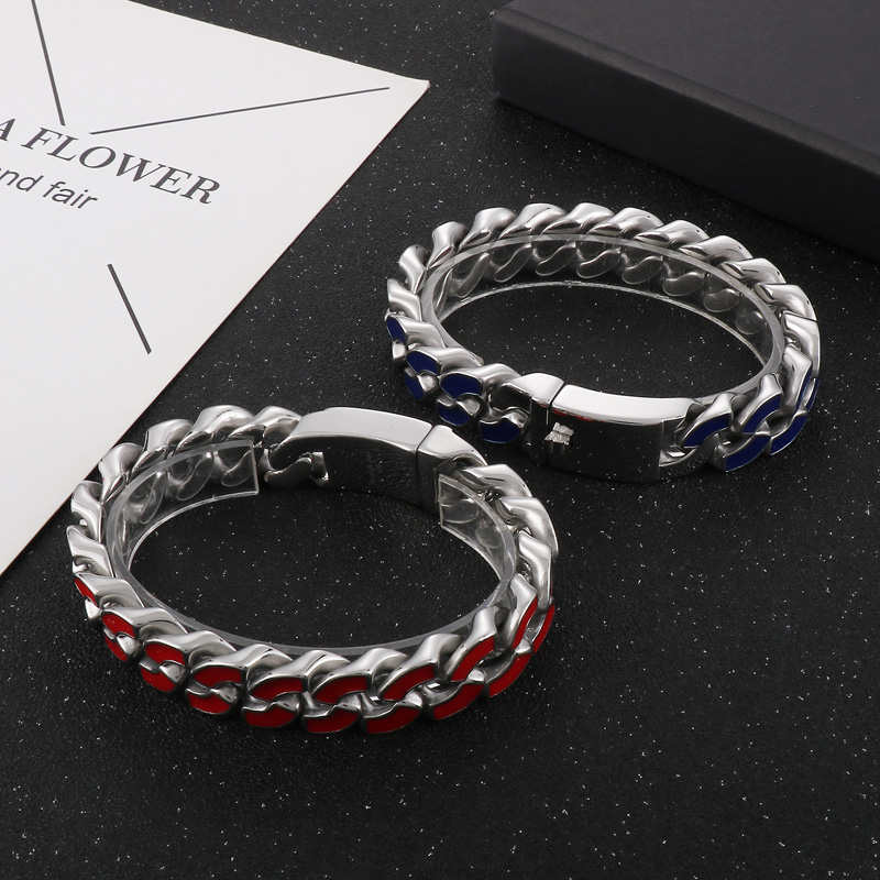 Fashion Geometric Stainless Steel Enamel Bracelets 1 Piece display picture 19