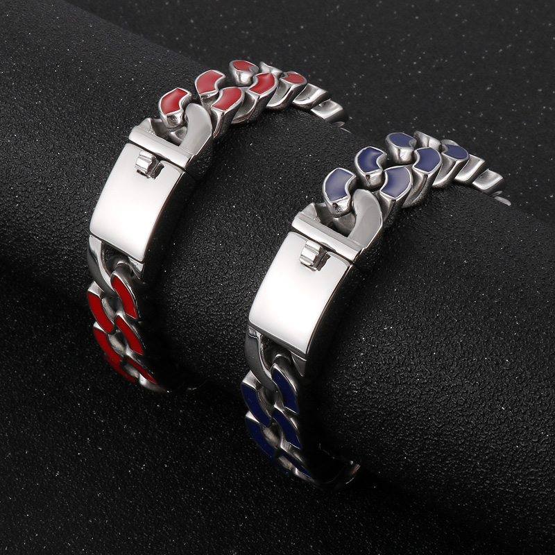 Fashion Geometric Stainless Steel Enamel Bracelets 1 Piece display picture 14