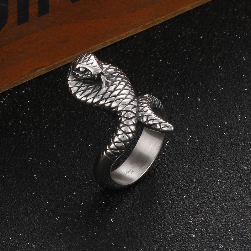 Fashion Snake Stainless Steel Rings 1 Piece display picture 6