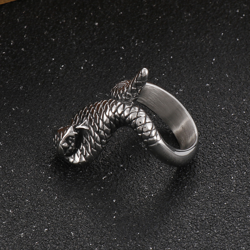 Fashion Snake Stainless Steel Rings 1 Piece display picture 7